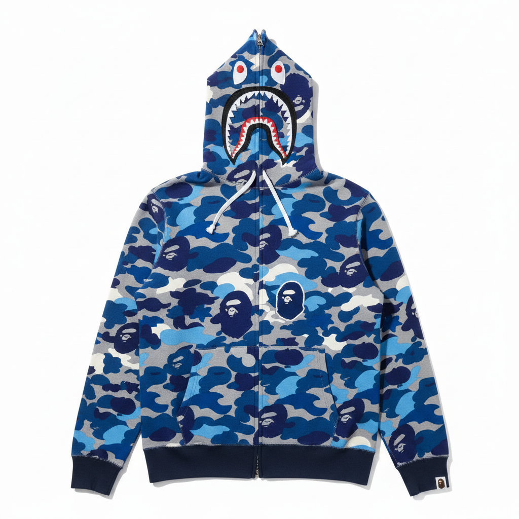 BAPE Blue Camo Hoodie